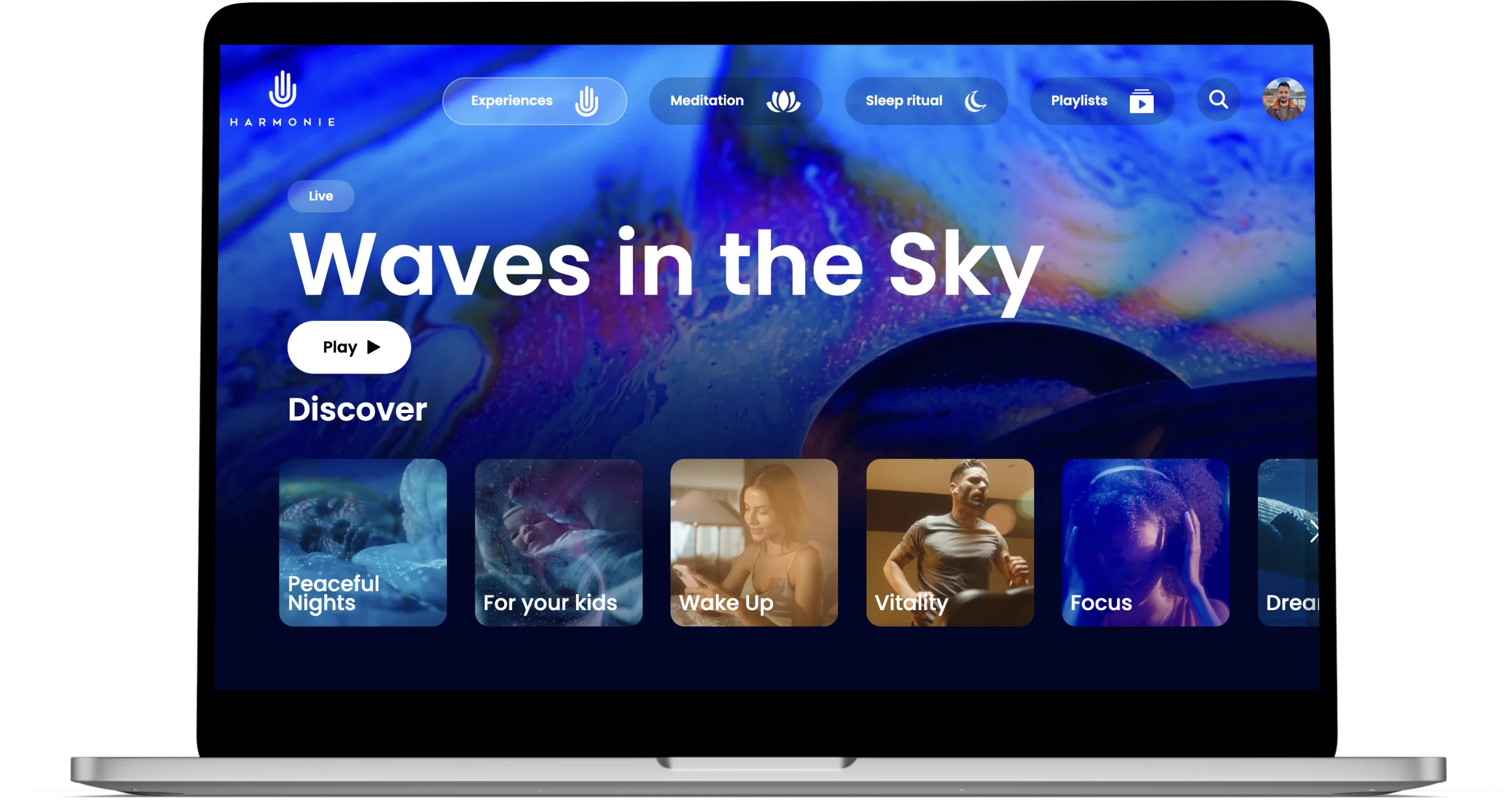 laptop running harmonie app